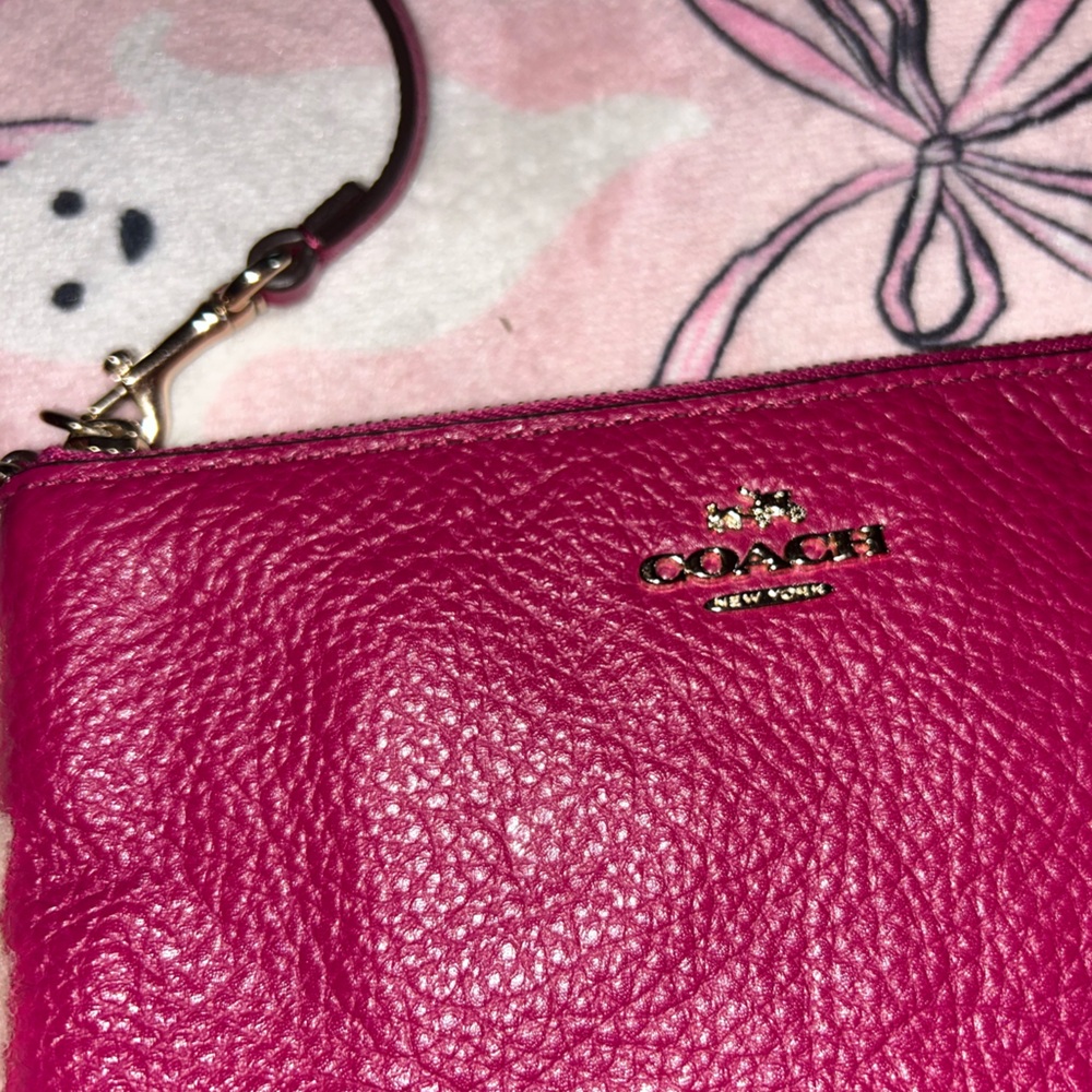 Pink Coach Wristlet - Picture 2 of 6